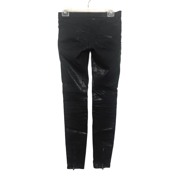 ALLSAINTS Petrel Brodie Coated Black Skinny Jeans - Picture 4 of 9